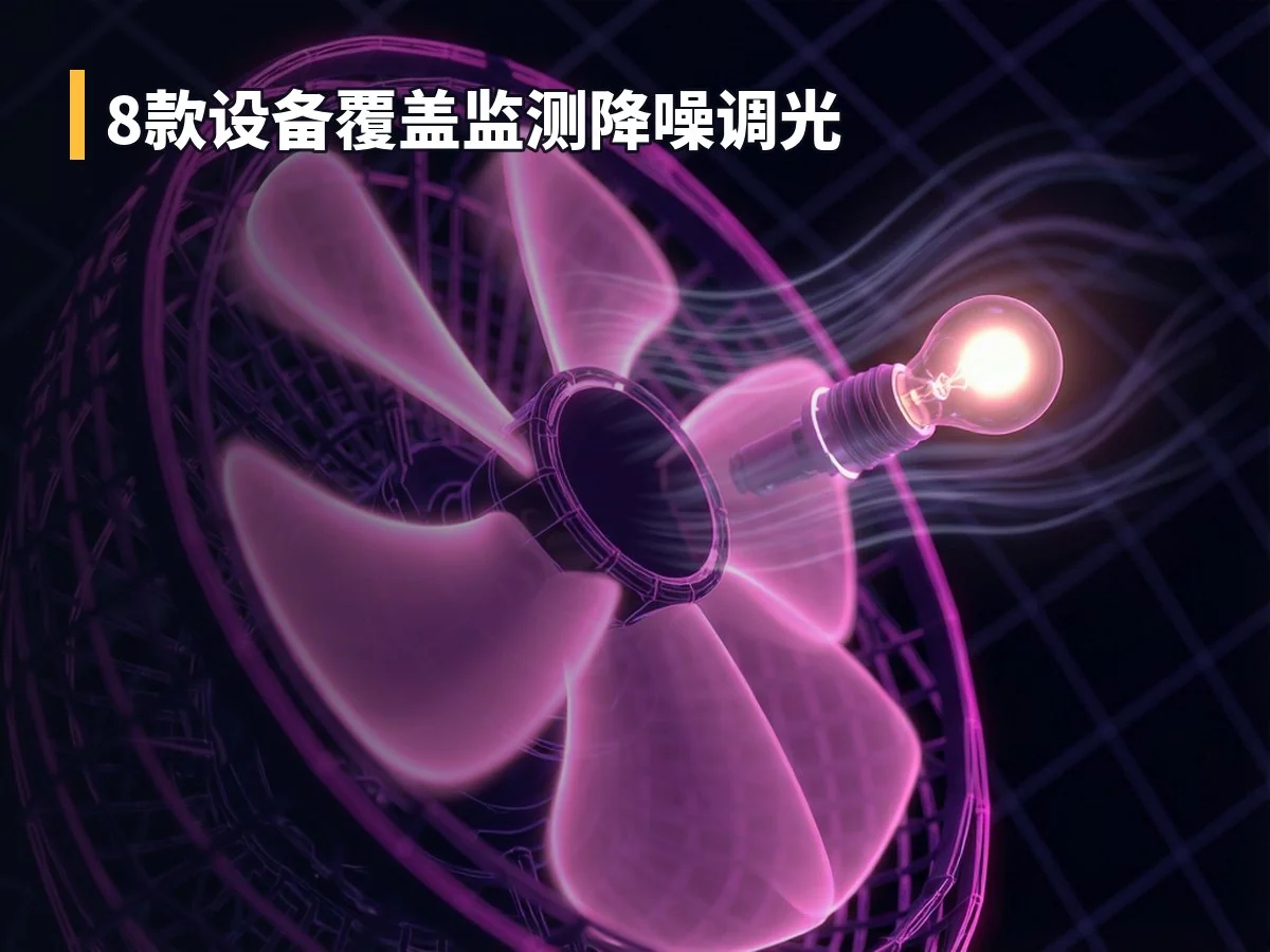 8款设备覆盖监测降噪调光
