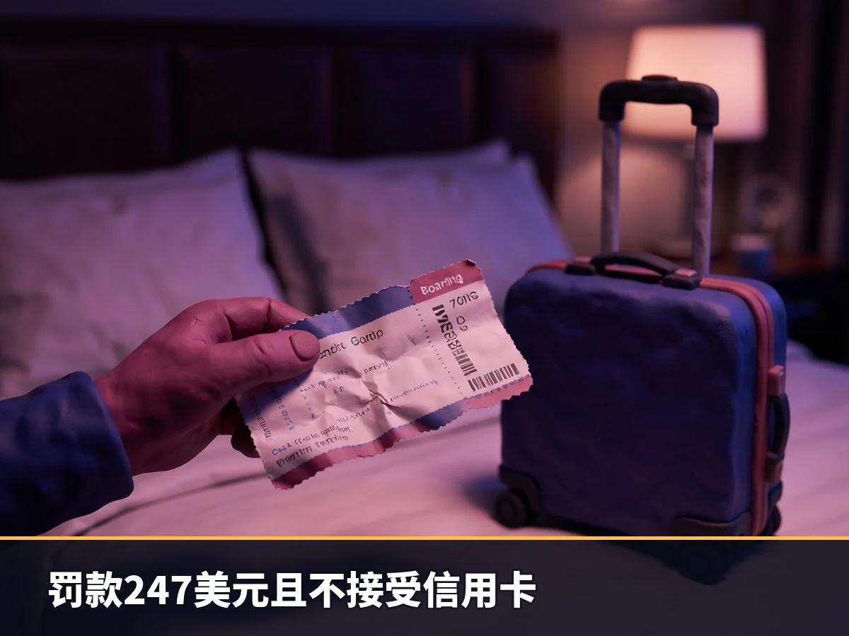罚款247美元且不接受信用卡