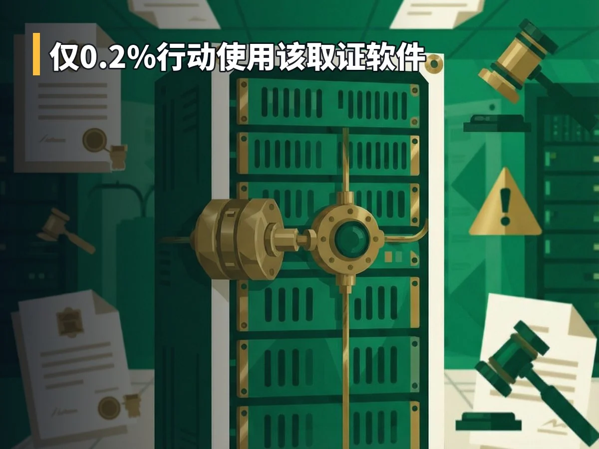 仅0.2%行动使用该取证软件