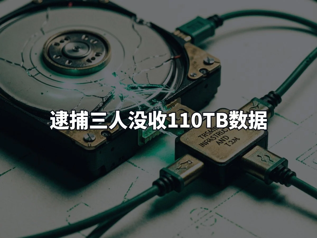 逮捕三人没收110TB数据