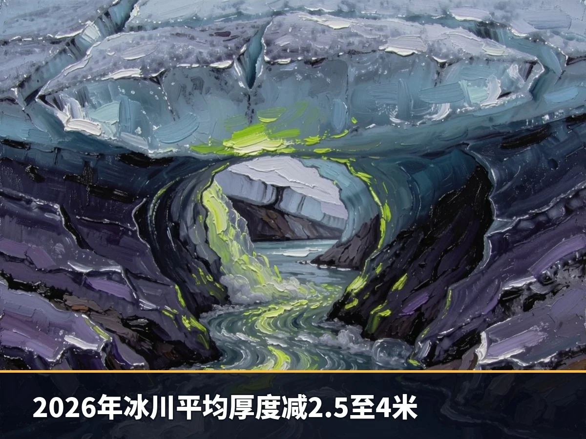 2026年冰川平均厚度减2.5至4米