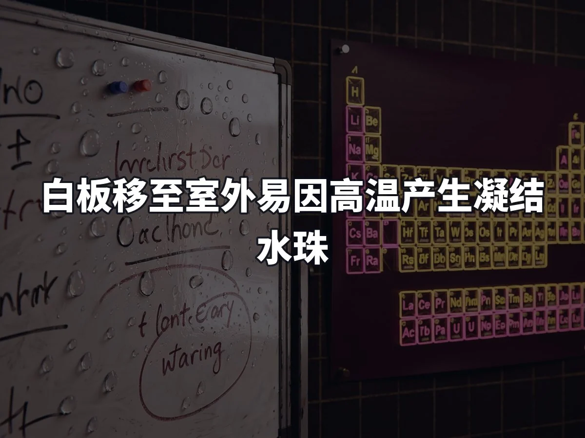 白板移至室外易因高温产生凝结水珠