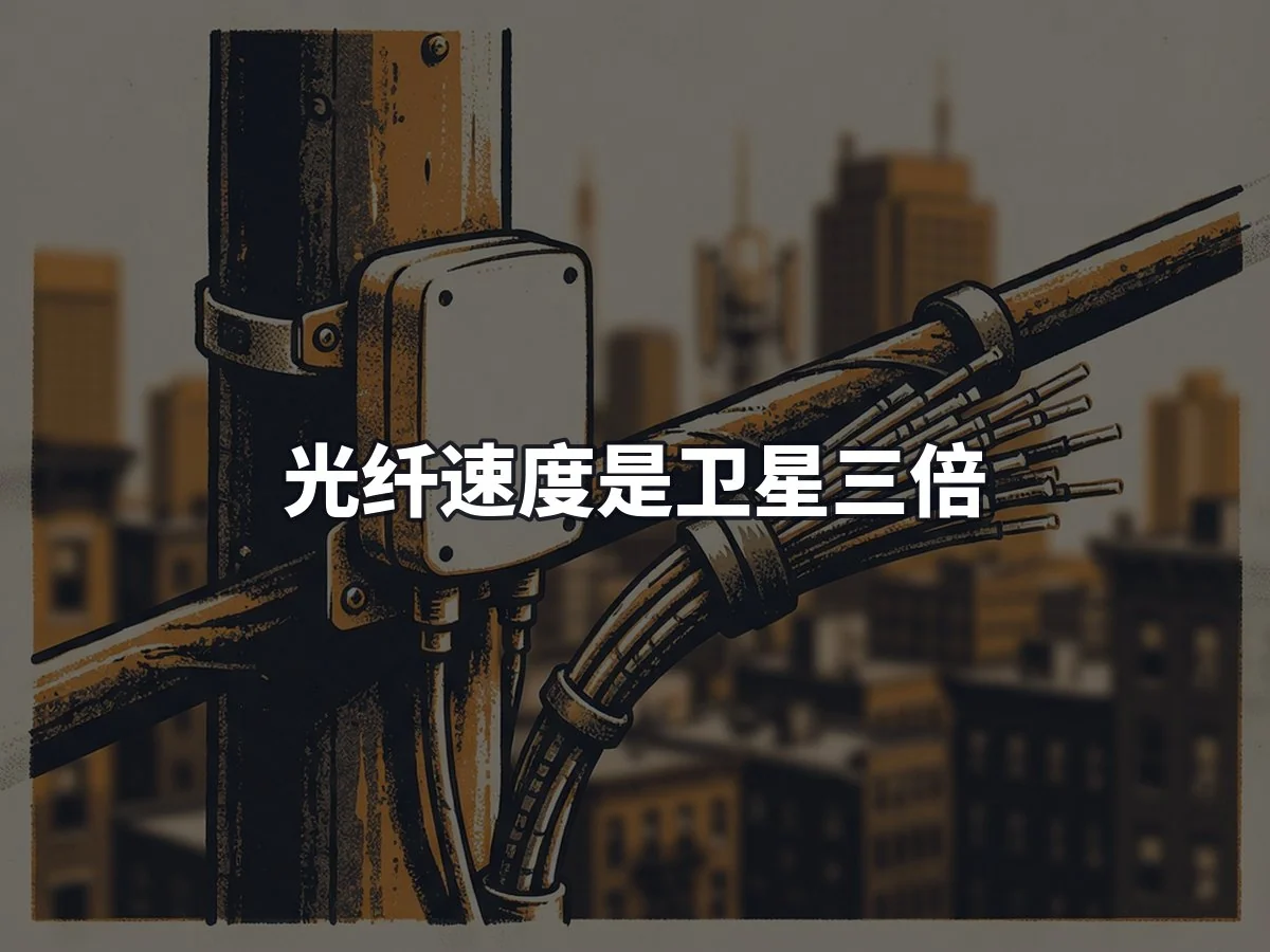 光纤速度是卫星三倍