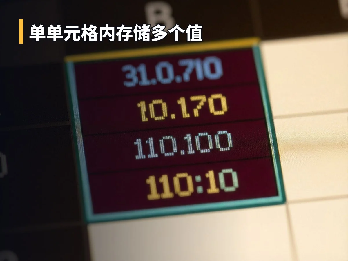 单单元格内存储多个值