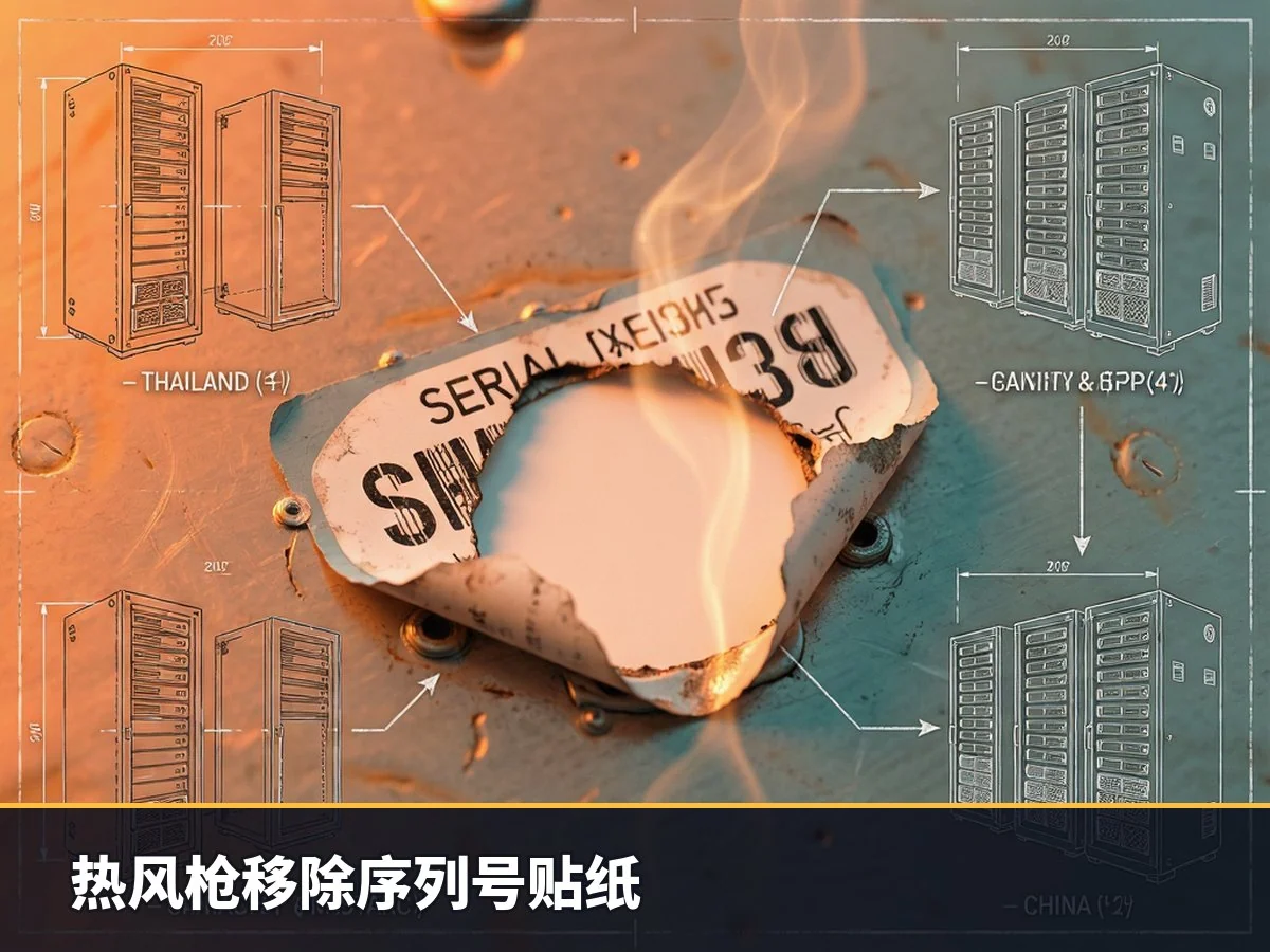热风枪移除序列号贴纸