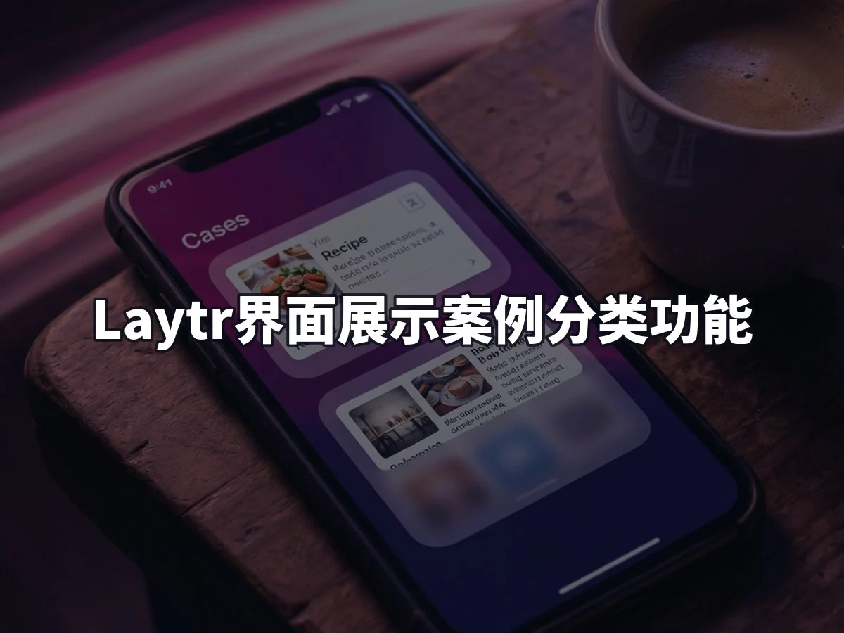 Laytr界面展示案例分类功能
