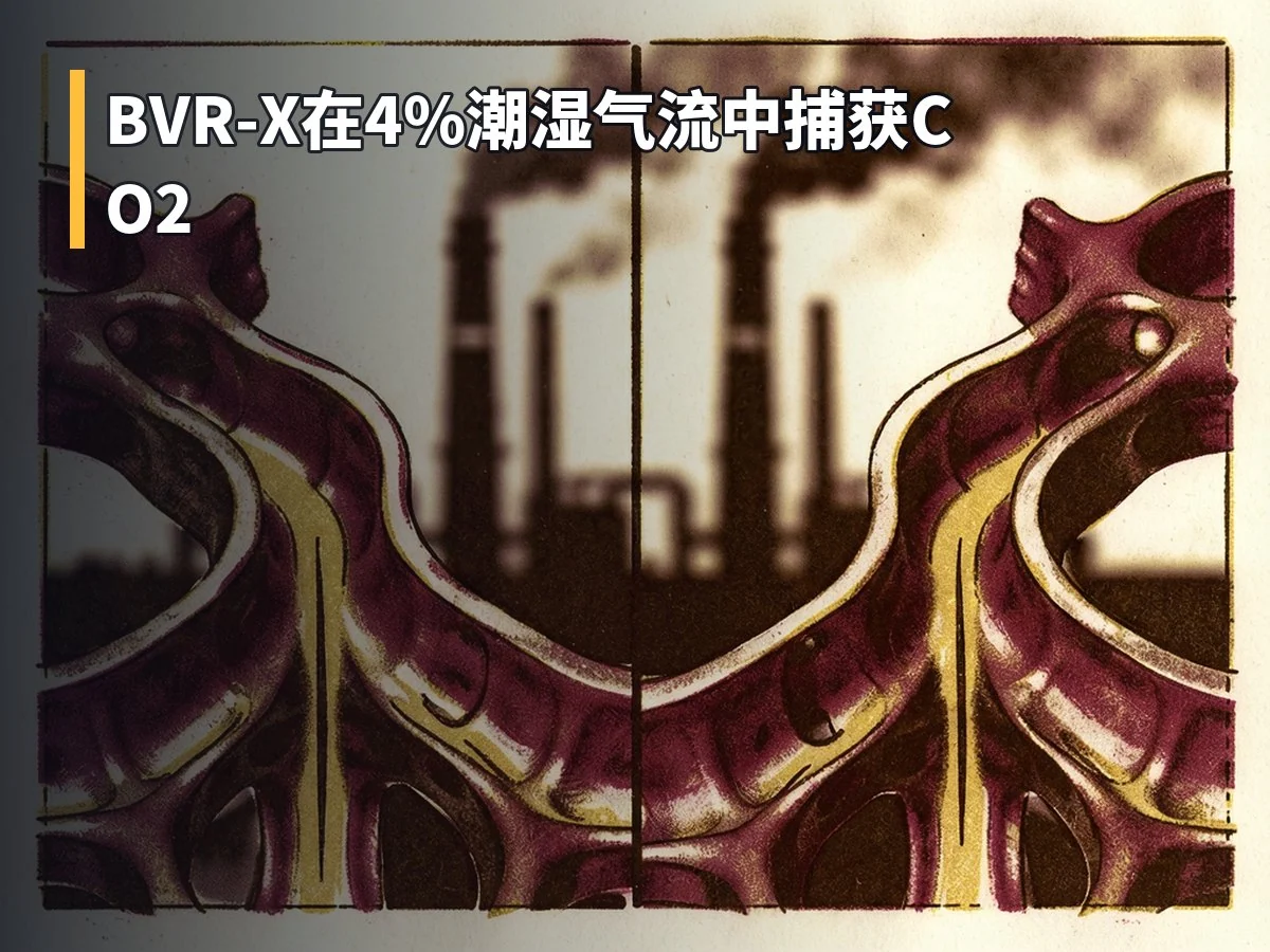 BVR-X在4%潮湿气流中捕获CO2