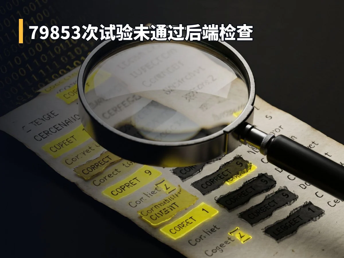 79853次试验未通过后端检查