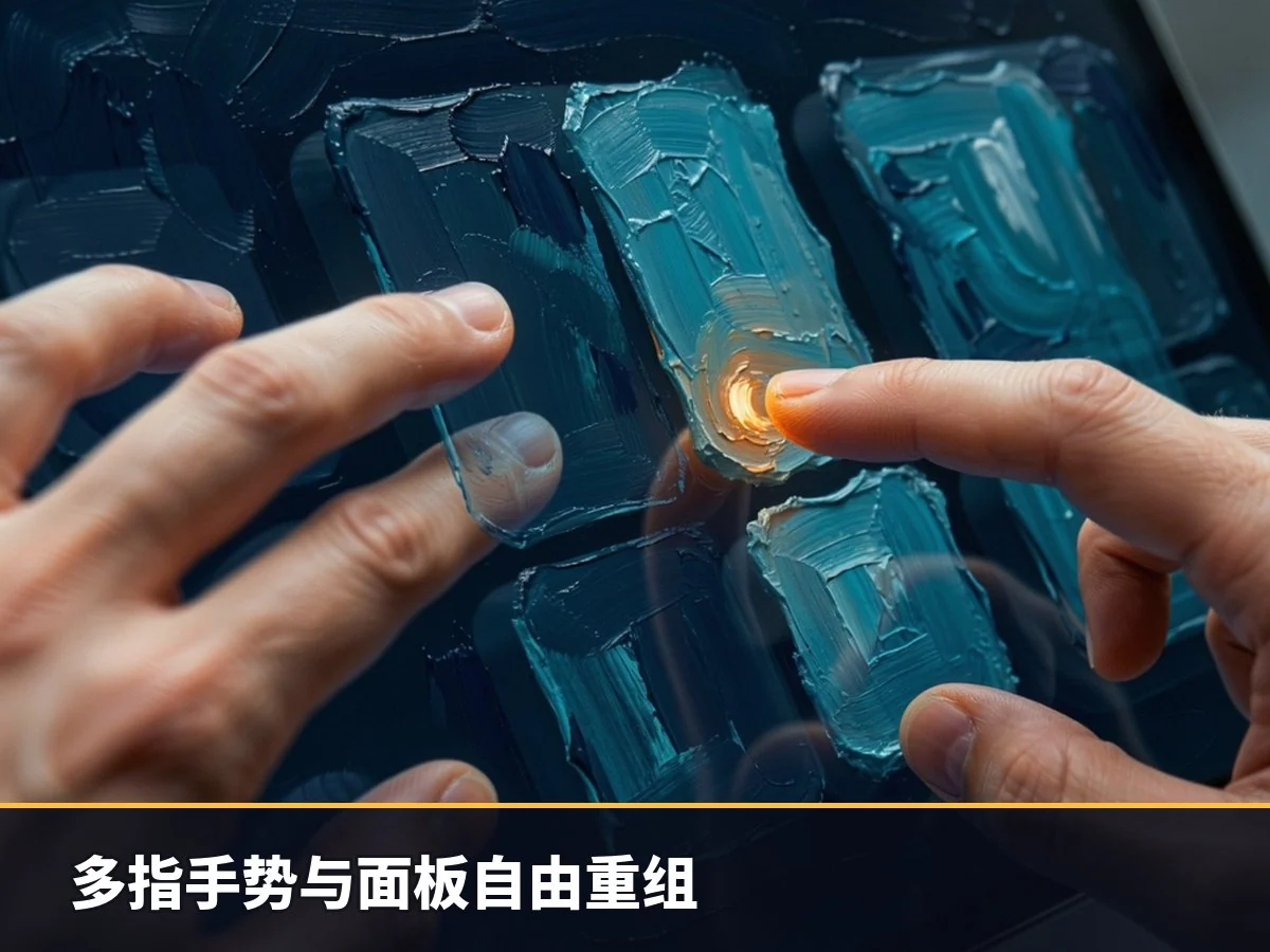 多指手势与面板自由重组