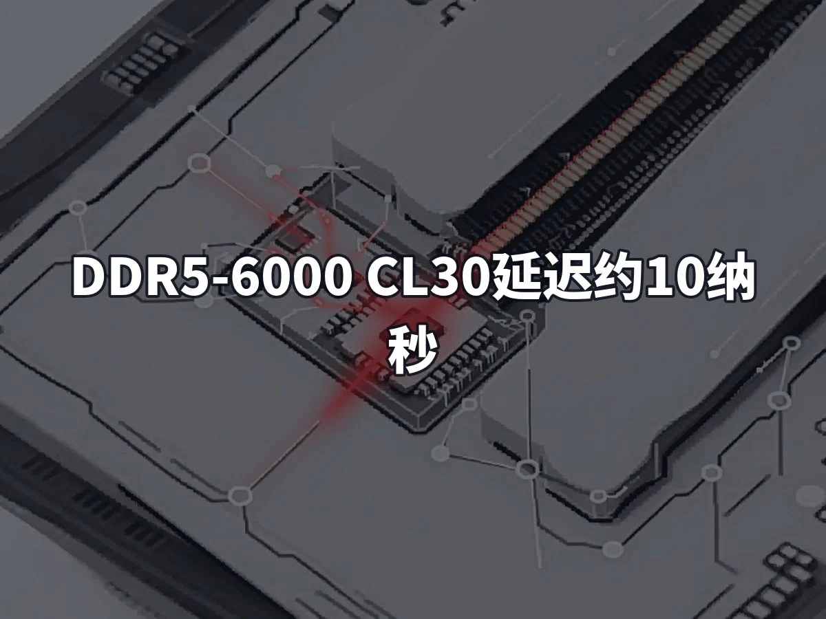 DDR5-6000 CL30延迟约10纳秒