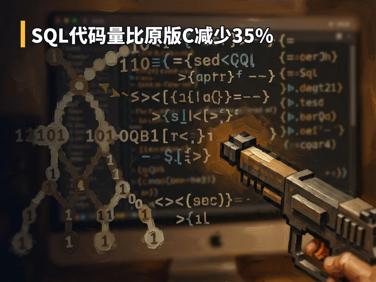 SQL代码量比原版C减少35%