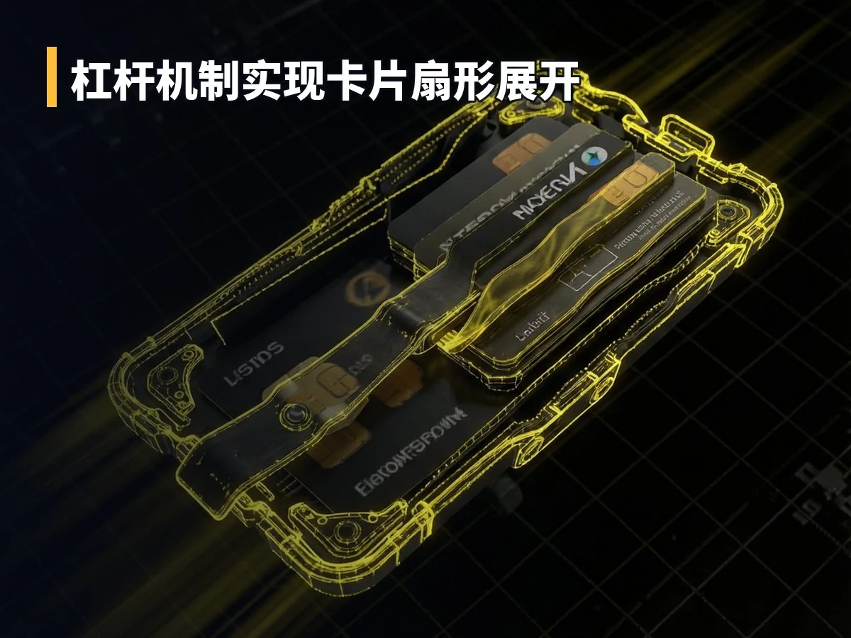 杠杆机制实现卡片扇形展开
