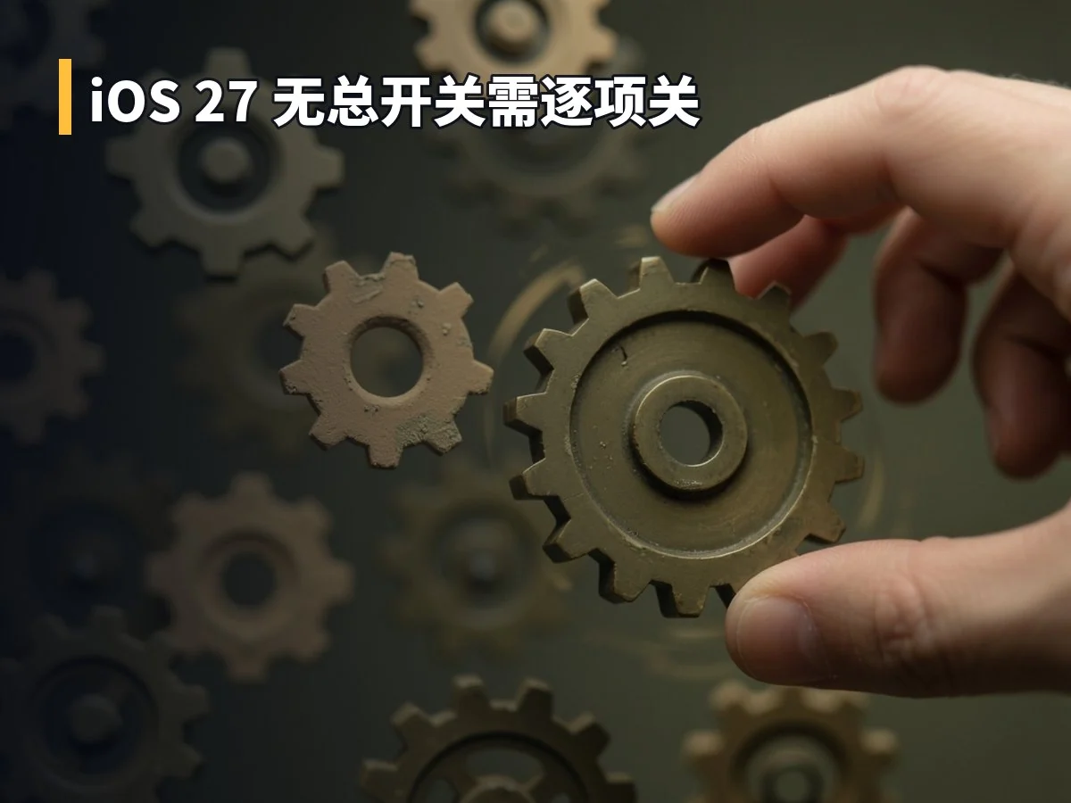 iOS 27 无总开关需逐项关