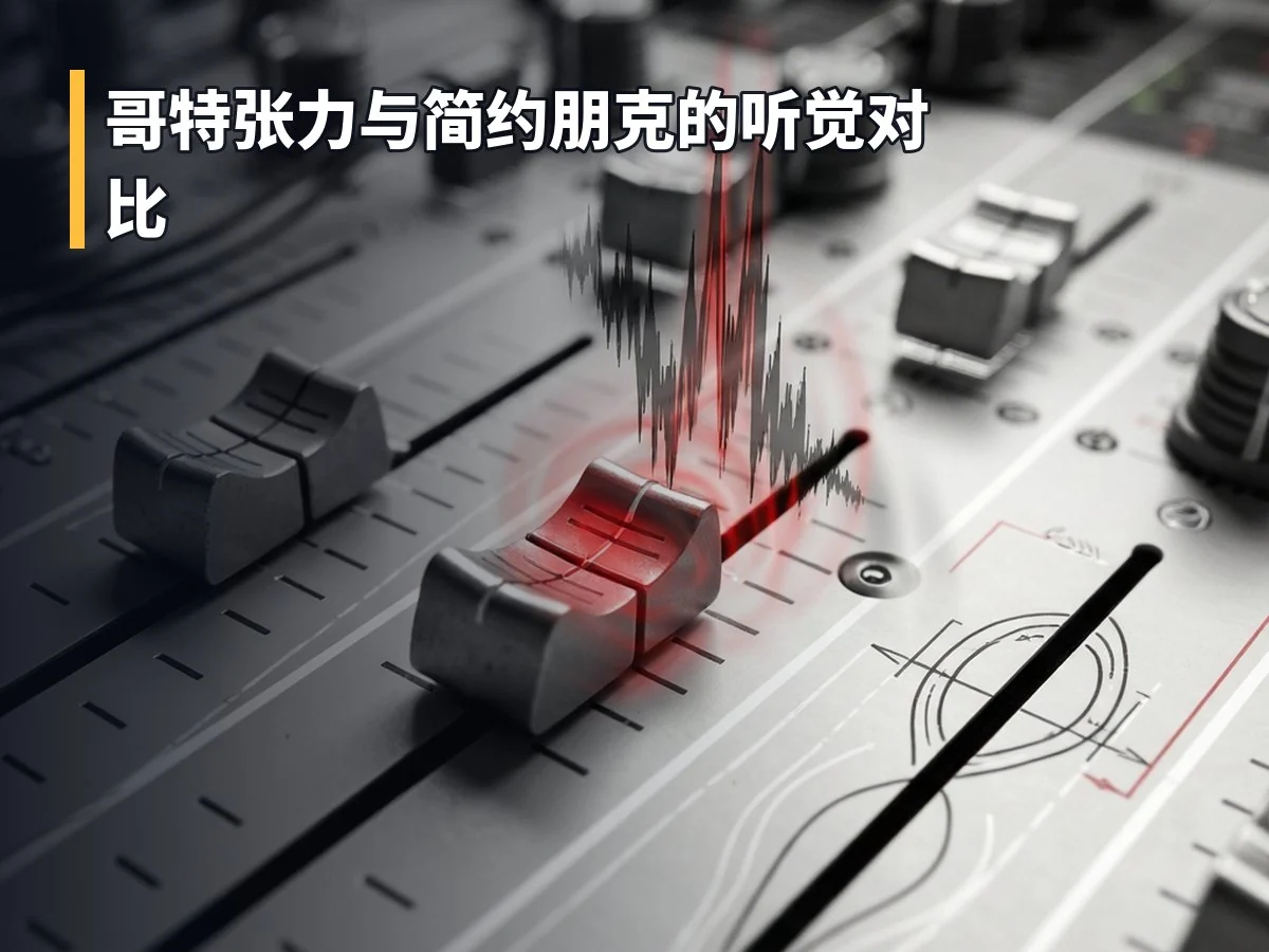哥特张力与简约朋克的听觉对比