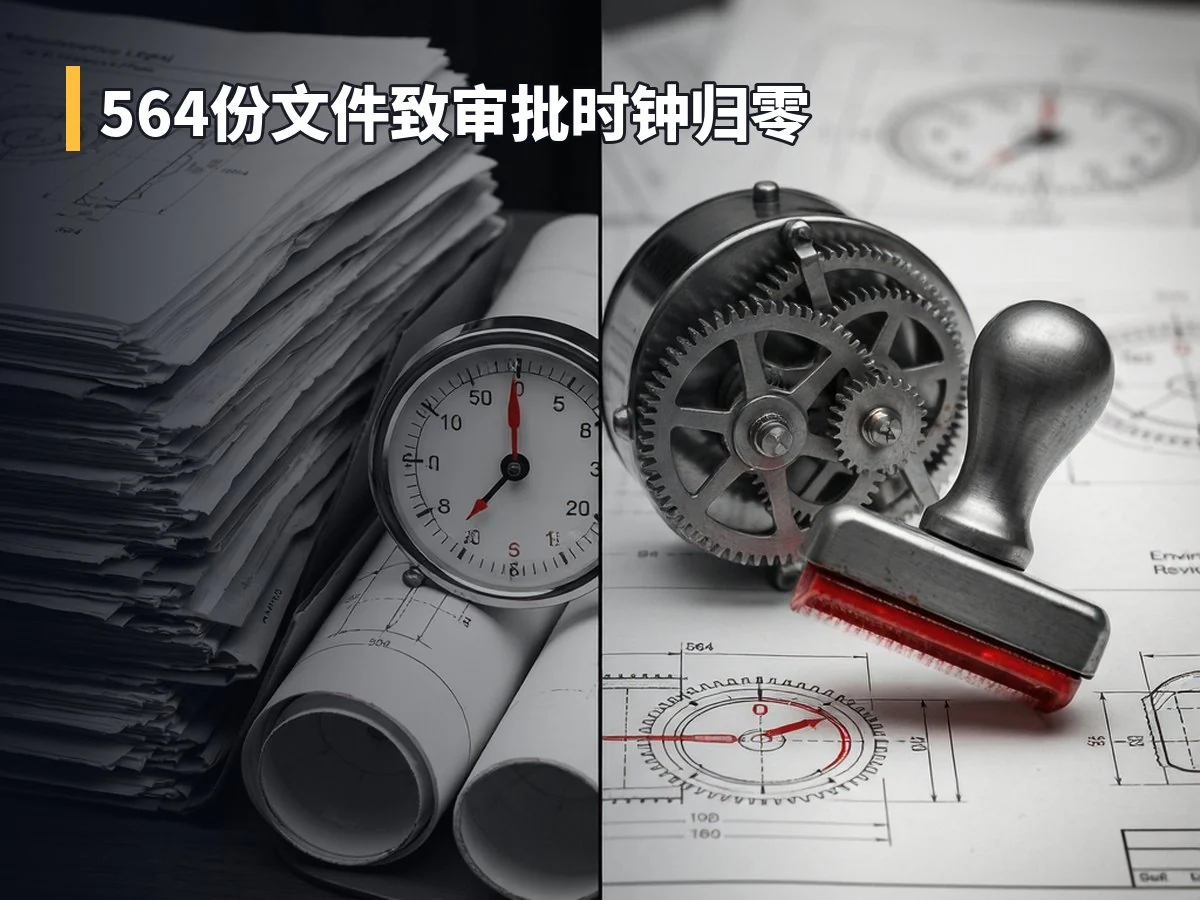 564份文件致审批时钟归零