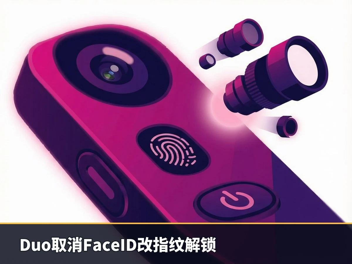 Duo取消FaceID改指纹解锁