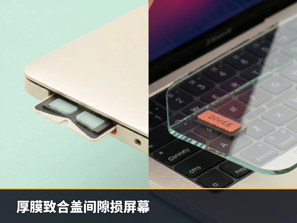 厚膜致合盖间隙损屏幕