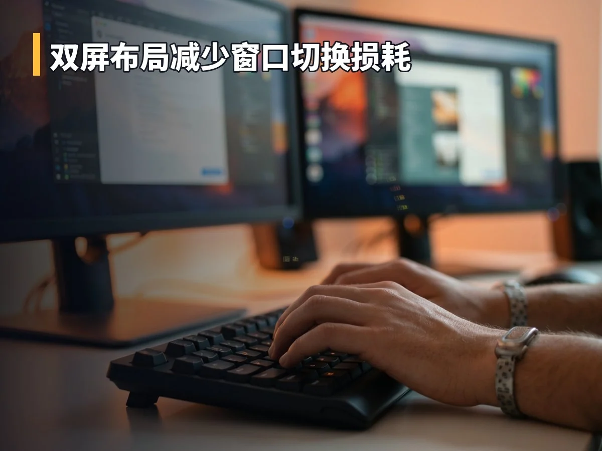 双屏布局减少窗口切换损耗