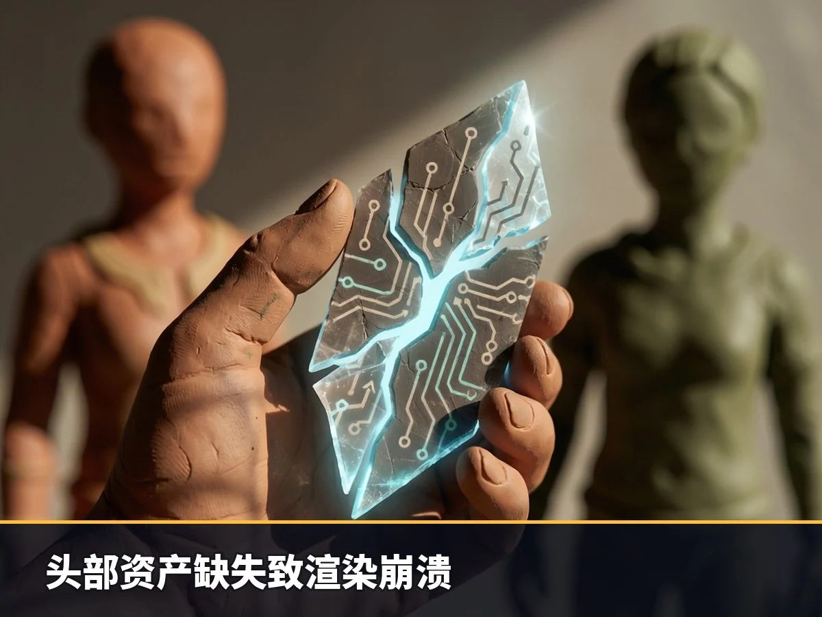 头部资产缺失致渲染崩溃