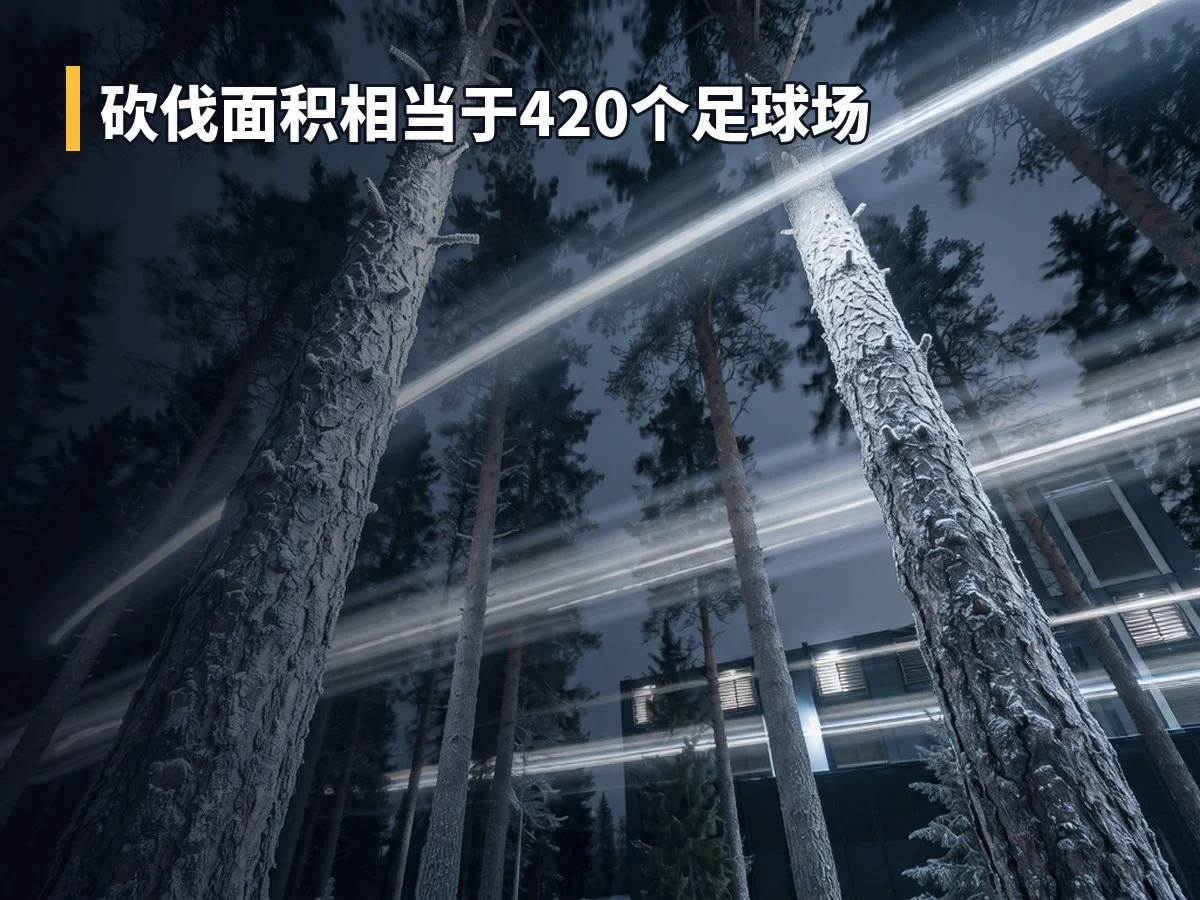 砍伐面积相当于420个足球场
