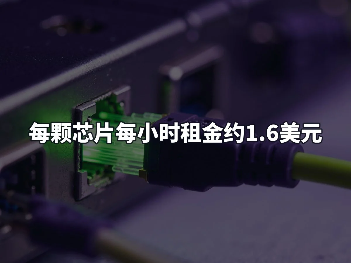 每颗芯片每小时租金约1.6美元