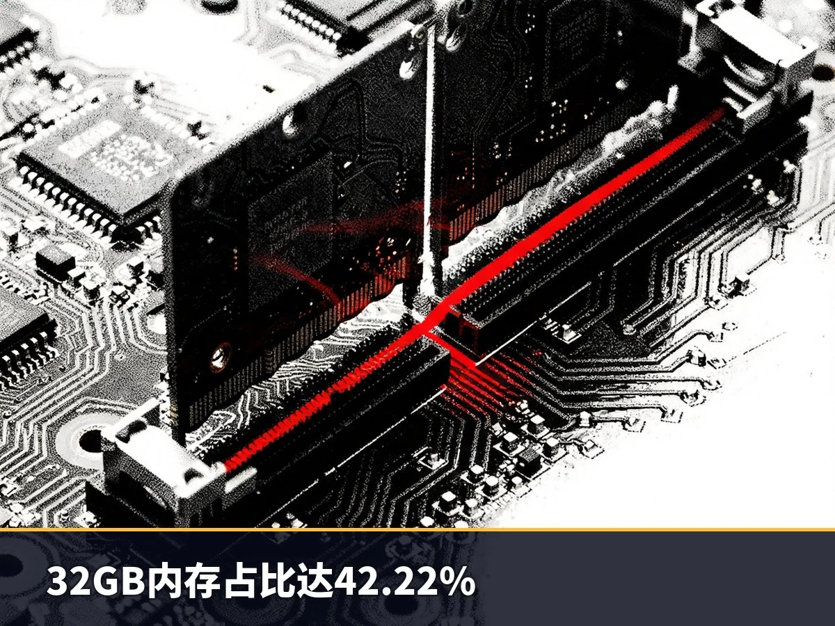 32GB内存占比达42.22%