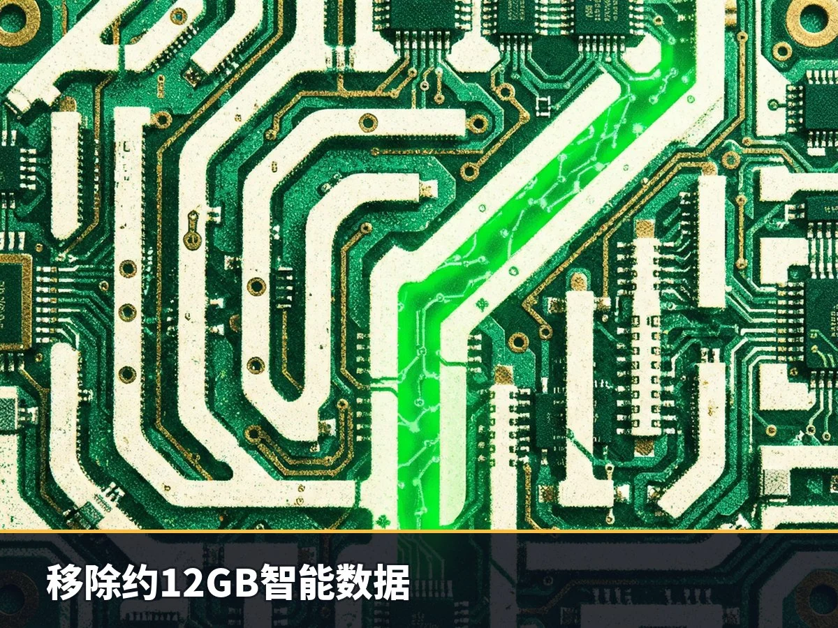 移除约12GB智能数据