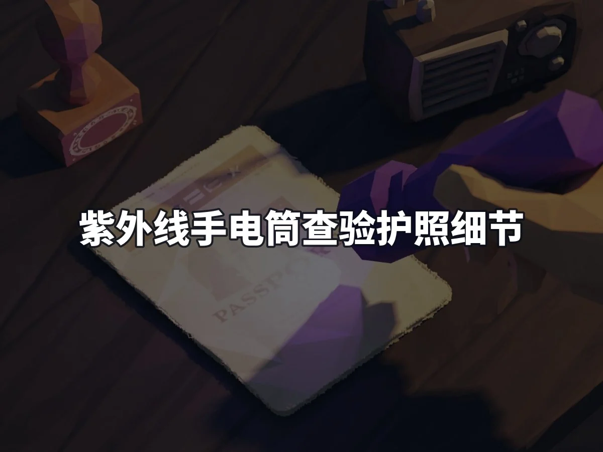 紫外线手电筒查验护照细节