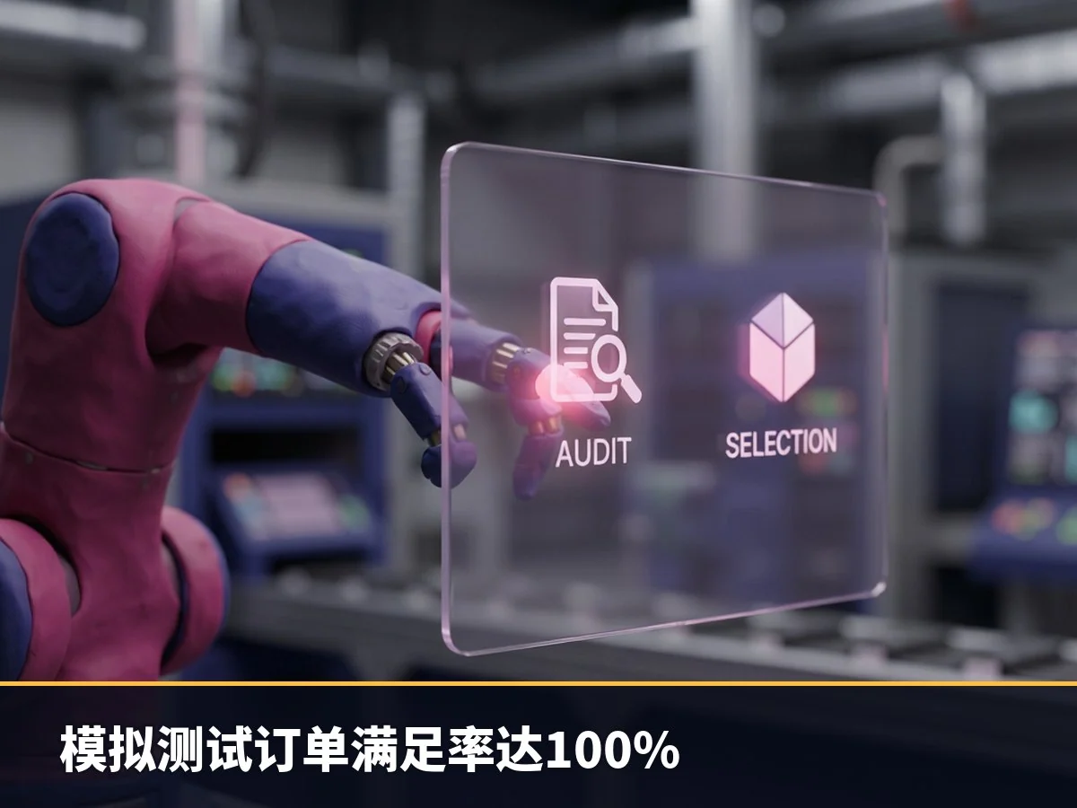 模拟测试订单满足率达100%