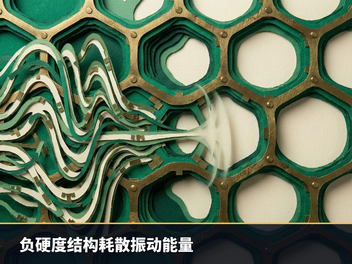 负硬度结构耗散振动能量
