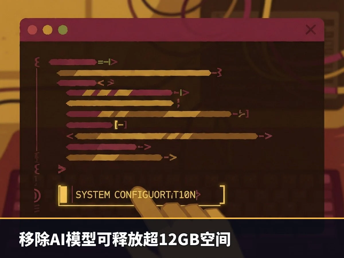 移除AI模型可释放超12GB空间