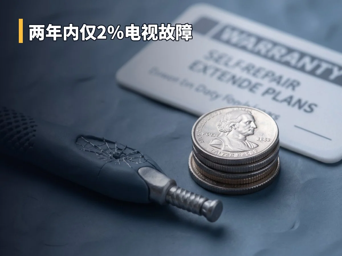 两年内仅2%电视故障