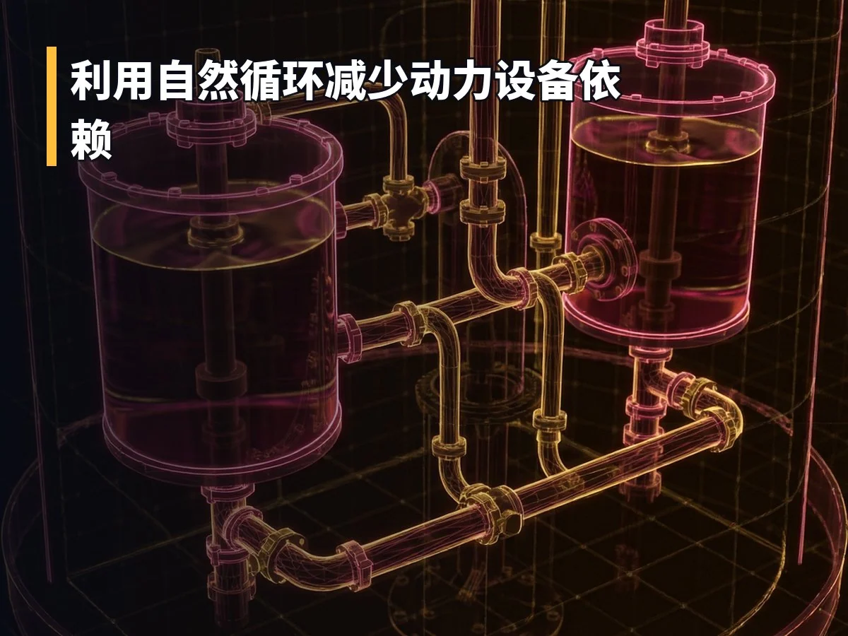 利用自然循环减少动力设备依赖