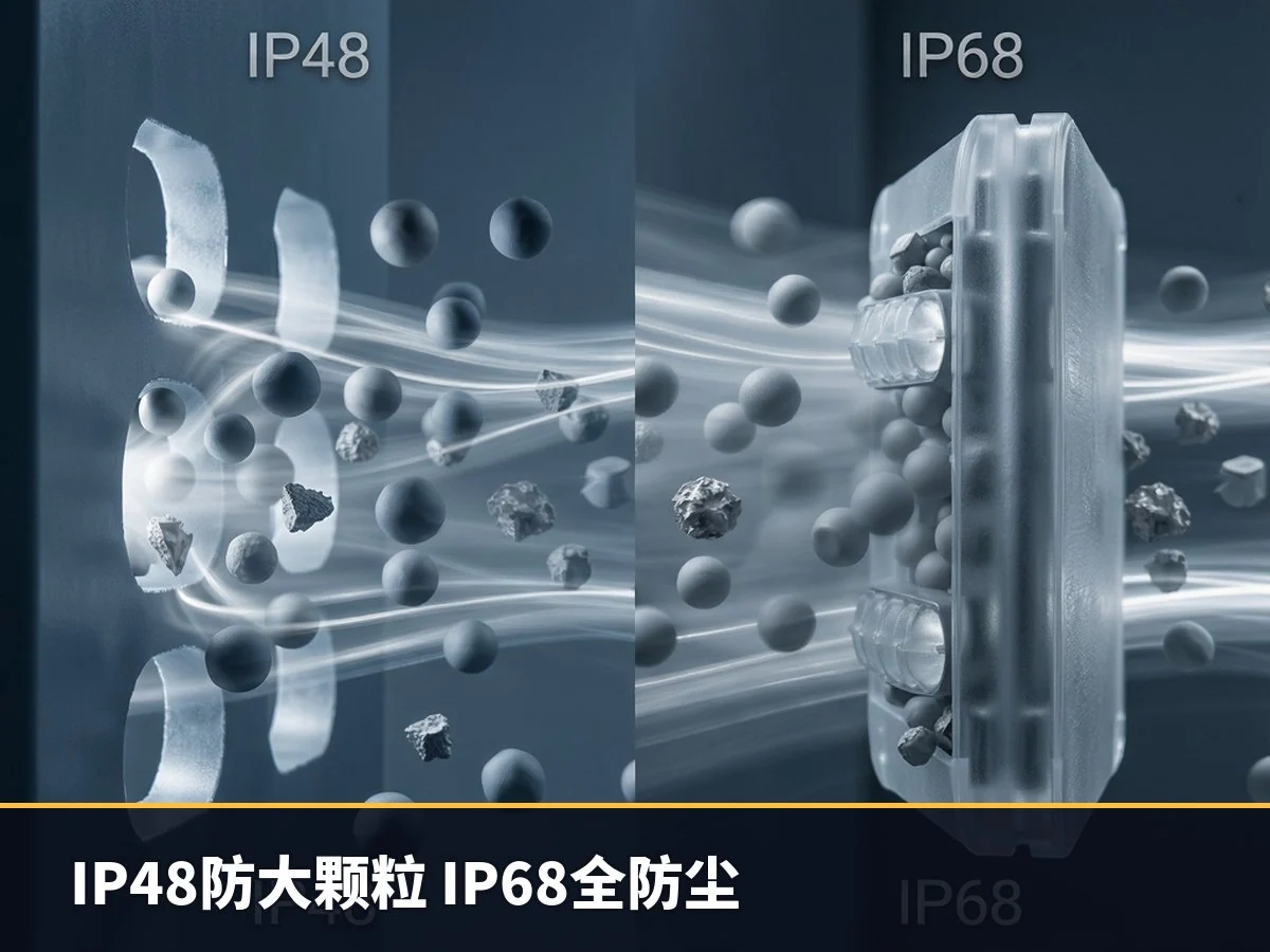 IP48防大颗粒 IP68全防尘