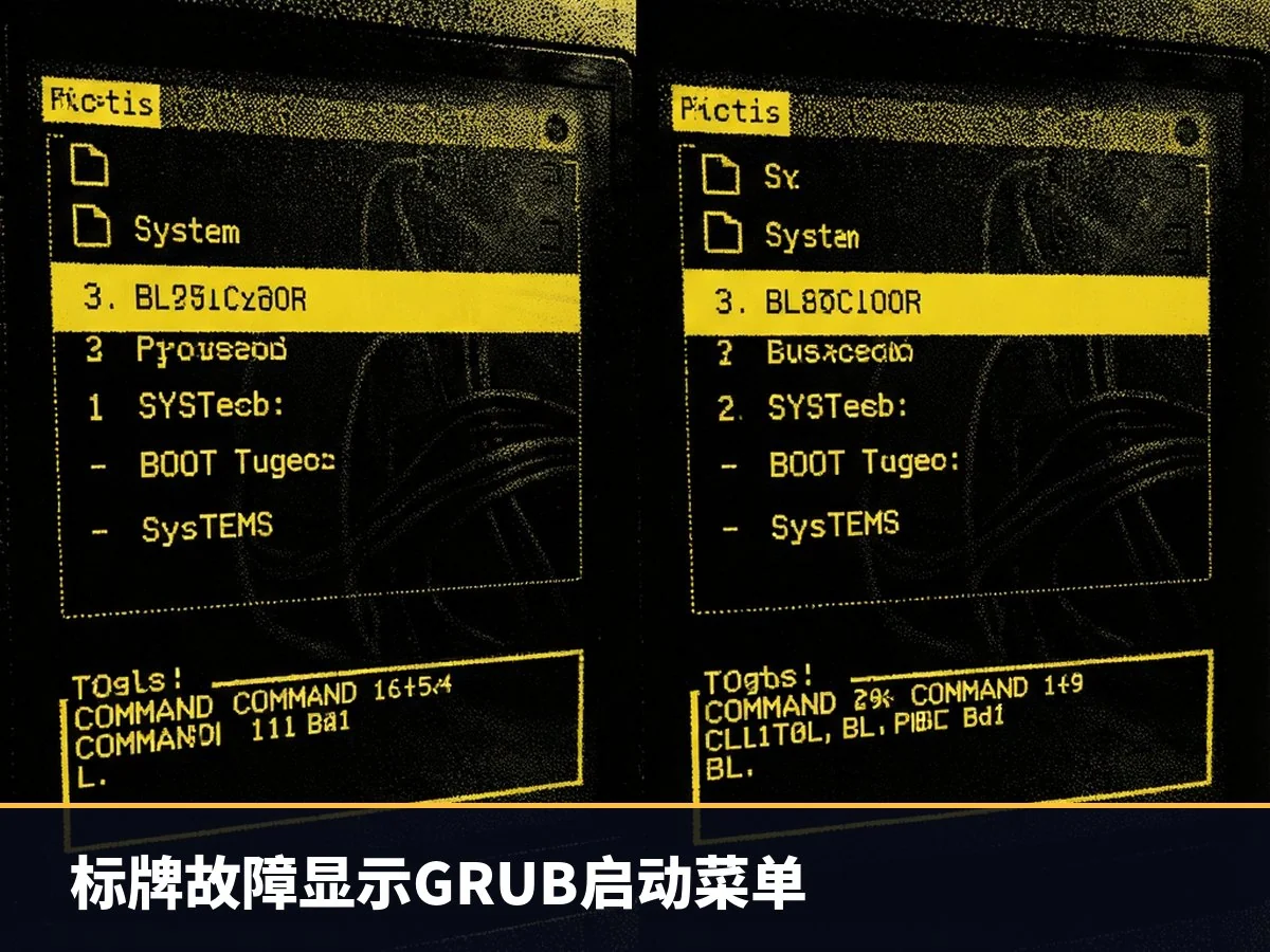 标牌故障显示GRUB启动菜单