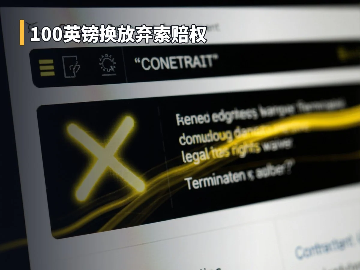 100英镑换放弃索赔权