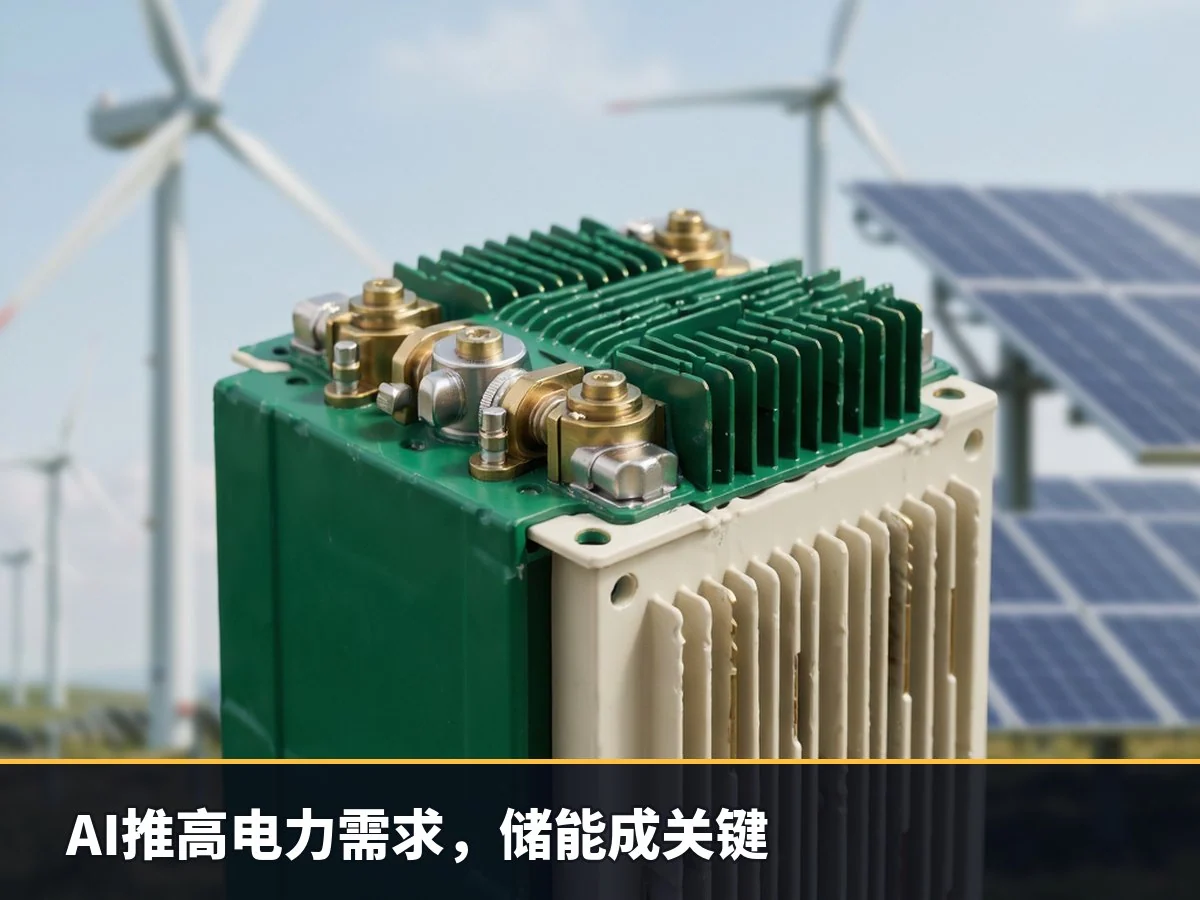 AI推高电力需求，储能成关键