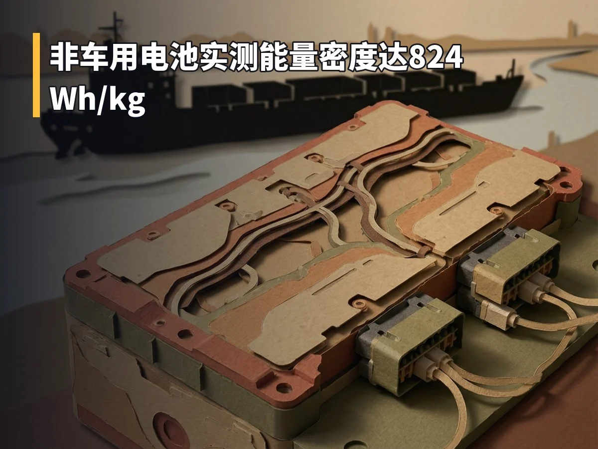 非车用电池实测能量密度达824Wh/kg