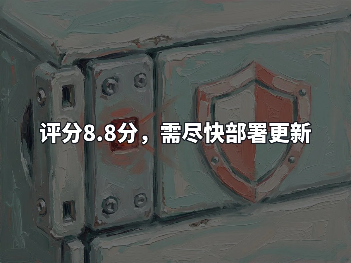 评分8.8分，需尽快部署更新