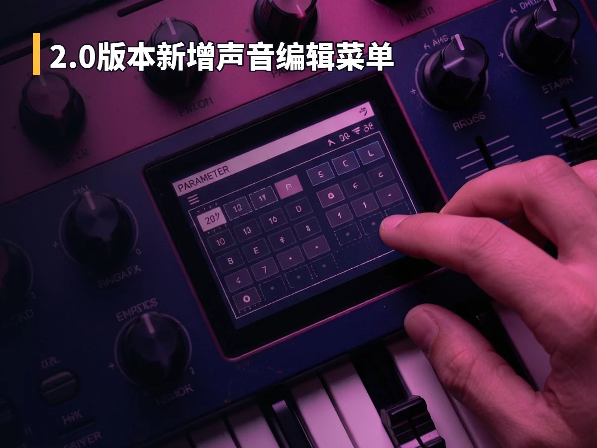 2.0版本新增声音编辑菜单