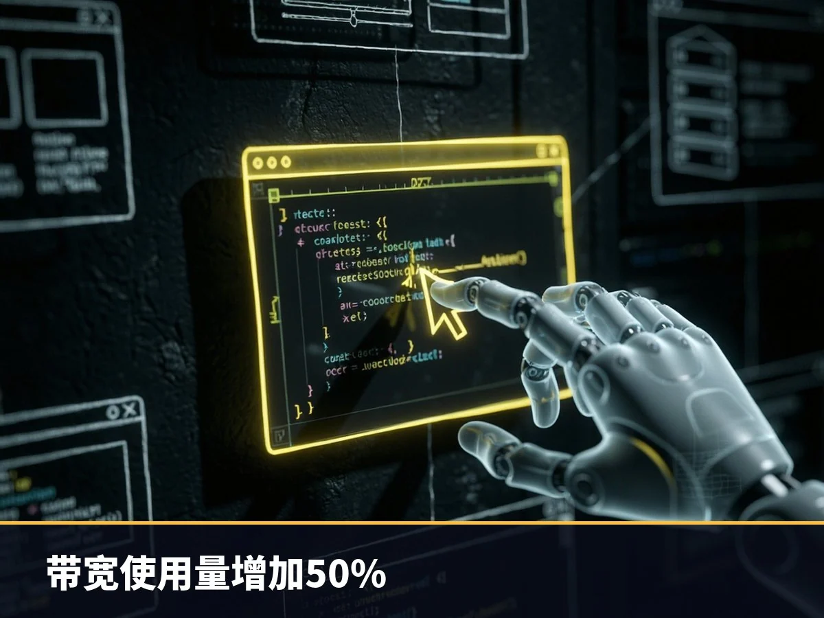 带宽使用量增加50%