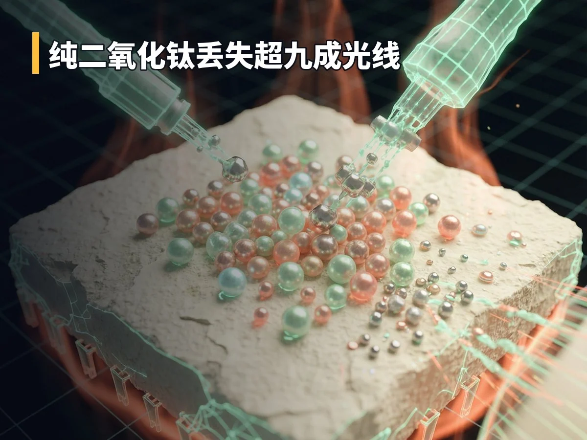 纯二氧化钛丢失超九成光线