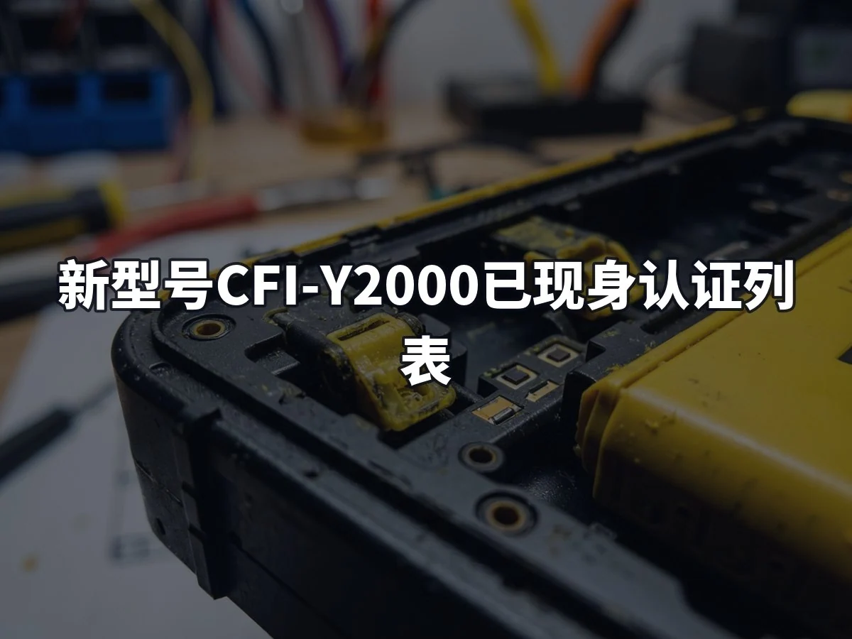 新型号CFI-Y2000已现身认证列表