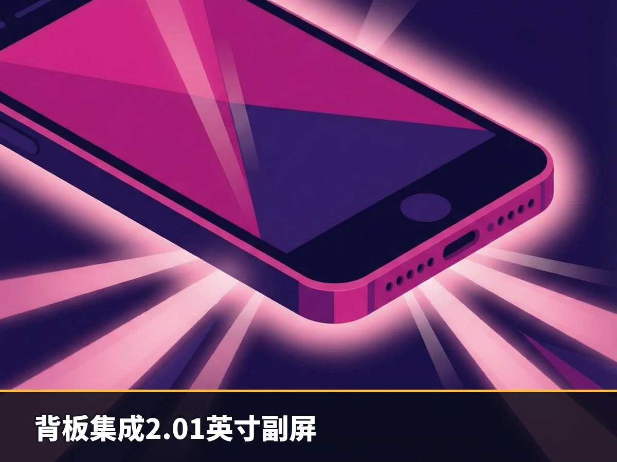 背板集成2.01英寸副屏