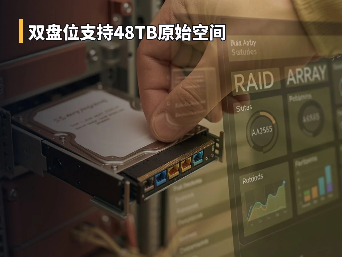 双盘位支持48TB原始空间