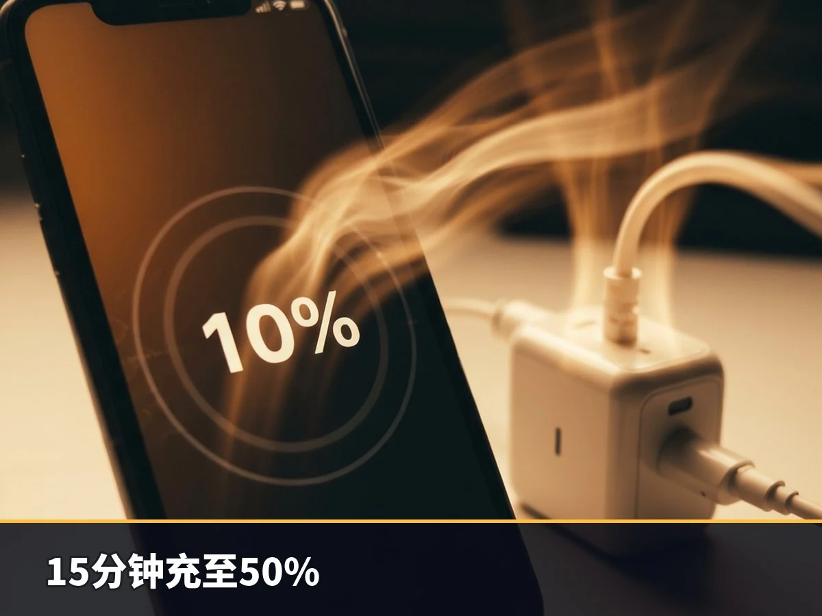 15分钟充至50%