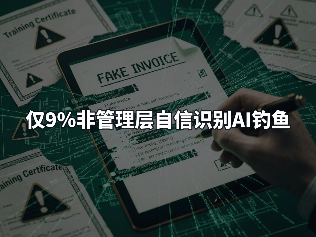 仅9%非管理层自信识别AI钓鱼
