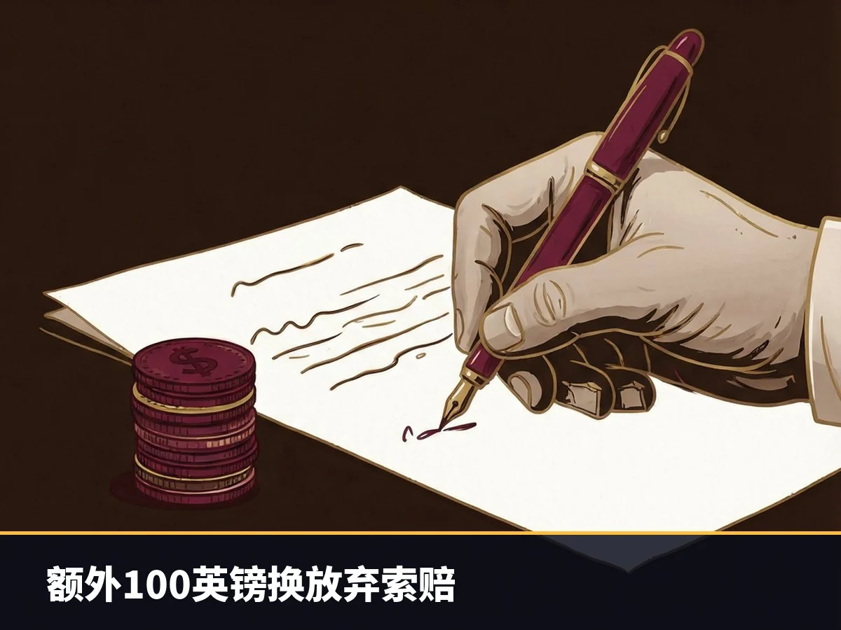 额外100英镑换放弃索赔
