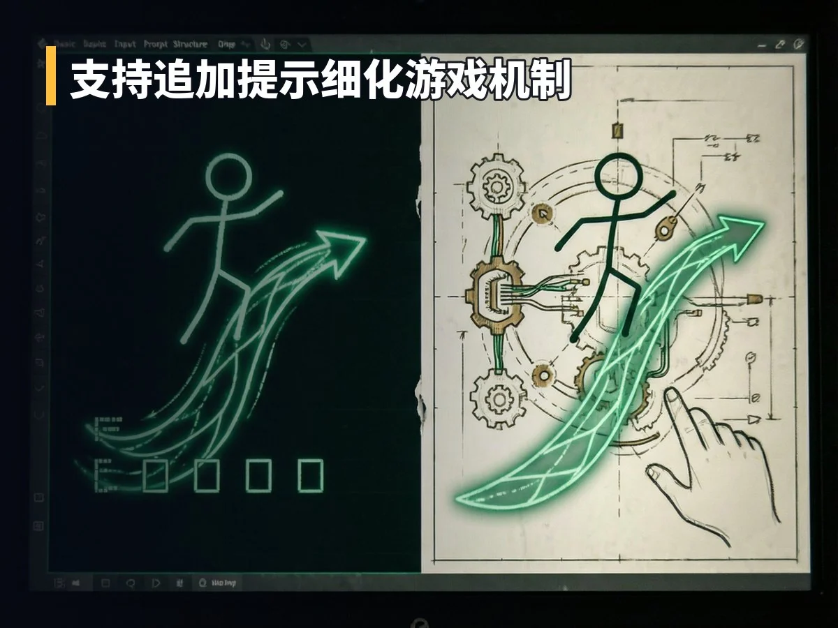 支持追加提示细化游戏机制