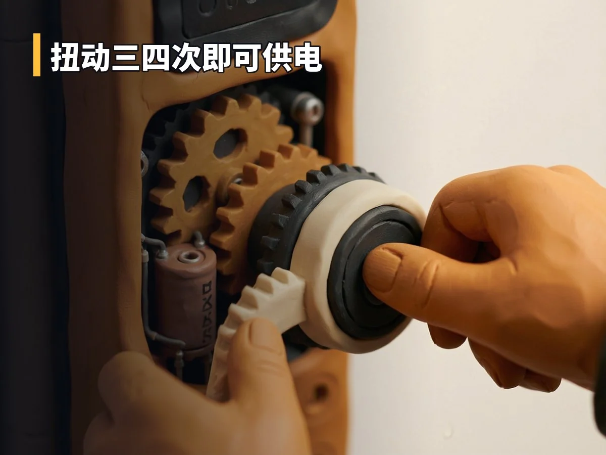 扭动三四次即可供电